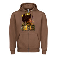 Chestnut Birthday queen afro girl Zipper Hoodie - RanaPortraitStore