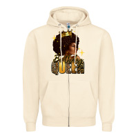 Sandshell Birthday queen afro girl Zipper Hoodie - RanaPortraitStore