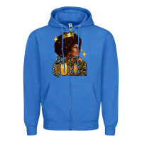 True Royal Birthday queen afro girl Zipper Hoodie - RanaPortraitStore