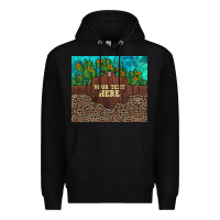 Black preview custom cactus and sunflowers leopard turquoise Premium Hoodie - Artiststas