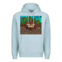 Blue Mist preview custom cactus and sunflowers leopard turquoise Premium Hoodie - Artiststas