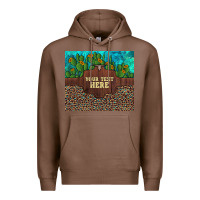 Chestnut preview custom cactus and sunflowers leopard turquoise Premium Hoodie - Artiststas