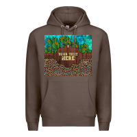 Coffee preview custom cactus and sunflowers leopard turquoise Premium Hoodie - Artiststas