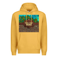 Mustard preview custom cactus and sunflowers leopard turquoise Premium Hoodie - Artiststas