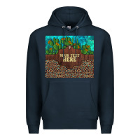 Navy preview custom cactus and sunflowers leopard turquoise Premium Hoodie - Artiststas