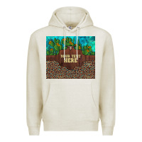 Oatmeal Heather preview custom cactus and sunflowers leopard turquoise Premium Hoodie - Artiststas