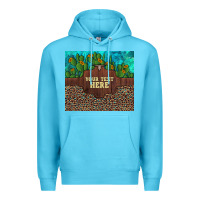 Ocean Blue preview custom cactus and sunflowers leopard turquoise Premium Hoodie - Artiststas