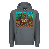 Rock preview custom cactus and sunflowers leopard turquoise Premium Hoodie - Artiststas