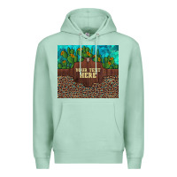 Seafoam preview custom cactus and sunflowers leopard turquoise Premium Hoodie - Artiststas