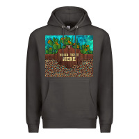 Smoke preview custom cactus and sunflowers leopard turquoise Premium Hoodie - Artiststas