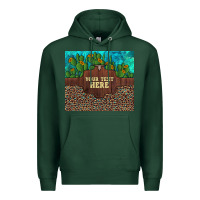 Sports Green preview custom cactus and sunflowers leopard turquoise Premium Hoodie - Artiststas