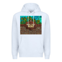 White preview custom cactus and sunflowers leopard turquoise Premium Hoodie - Artiststas