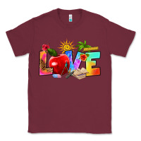 Burgundy love teacher summer Classic Tee - RanaPortraitStore