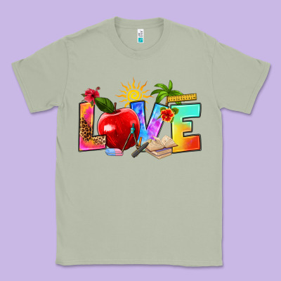 Love Teacher Summer Classic Tee Designed By Ranaportraitstore