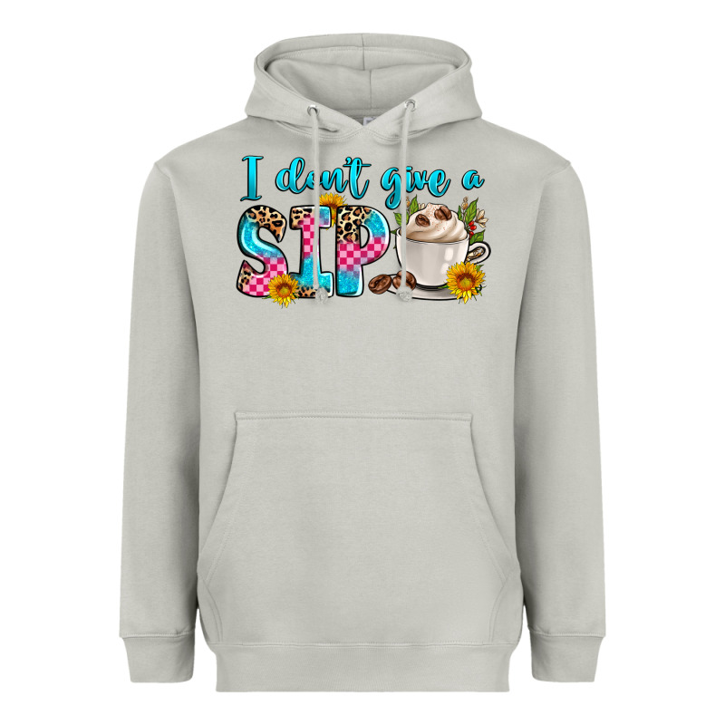 I Don't Give A Sip Heavyweight Hoodie by Zillion Design Studio | Teevron