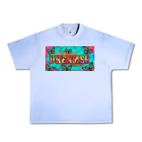 Grape Ice dreamer with butterfly and tie dye  licance  plate Urban Heavy Tee - Artiststas