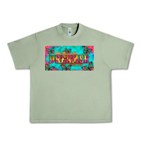 Oil Green dreamer with butterfly and tie dye  licance  plate Urban Heavy Tee - Artiststas