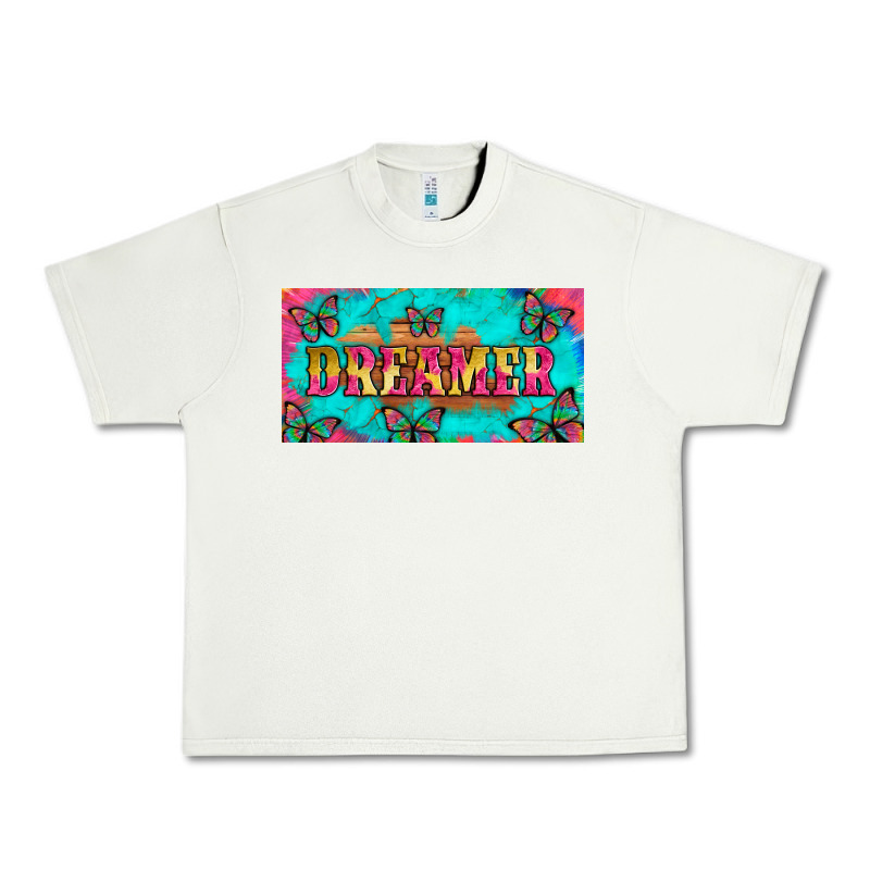 Dreamer With Butterfly And Tie Dye  Licance  Plate Urban Heavy Tee by Artiststas | Teevron