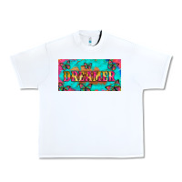 White dreamer with butterfly and tie dye  licance  plate Urban Heavy Tee - Artiststas