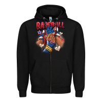 Black Baseball life afro girl sneakers Zipper Hoodie - RanaPortraitStore
