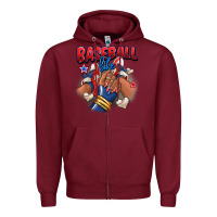 Burgundy Baseball life afro girl sneakers Zipper Hoodie - RanaPortraitStore