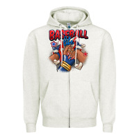 Oatmeal Heather Baseball life afro girl sneakers Zipper Hoodie - RanaPortraitStore