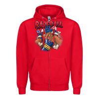 Red Baseball life afro girl sneakers Zipper Hoodie - RanaPortraitStore