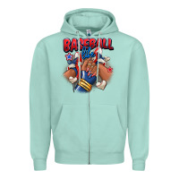 Seafoam Baseball life afro girl sneakers Zipper Hoodie - RanaPortraitStore