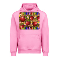 Fuchsia Pink Teacher Crayons And Apples Urban Hoodie - LillyAllenDesigns