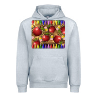 Heather Grey Teacher Crayons And Apples Urban Hoodie - LillyAllenDesigns