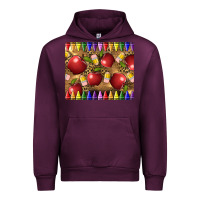 Mauve Wine Teacher Crayons And Apples Urban Hoodie - LillyAllenDesigns