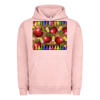 Pigment Salmon Teacher Crayons And Apples Urban Hoodie - LillyAllenDesigns
