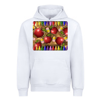 White Teacher Crayons And Apples Urban Hoodie - LillyAllenDesigns