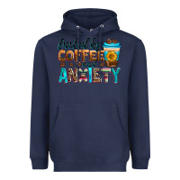 Navy fueled by coffee and anxiety Heavyweight Hoodie - Zillion Design Studio