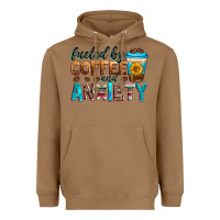 Toasted Coconut fueled by coffee and anxiety Heavyweight Hoodie - Zillion Design Studio