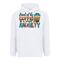White fueled by coffee and anxiety Heavyweight Hoodie - Zillion Design Studio