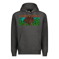 Charcoal Heather western cactus leopard and turquoise custom nametext license plate Premium Hoodie - Artiststas