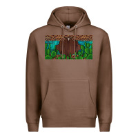 Chestnut western cactus leopard and turquoise custom nametext license plate Premium Hoodie - Artiststas