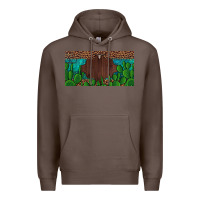 Coffee western cactus leopard and turquoise custom nametext license plate Premium Hoodie - Artiststas