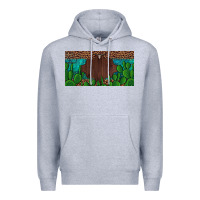 Heather Grey western cactus leopard and turquoise custom nametext license plate Premium Hoodie - Artiststas