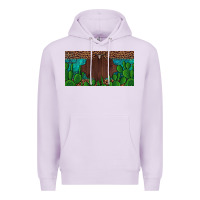 Lilac western cactus leopard and turquoise custom nametext license plate Premium Hoodie - Artiststas