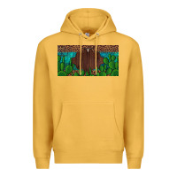 Mustard western cactus leopard and turquoise custom nametext license plate Premium Hoodie - Artiststas