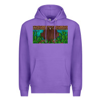 Purple western cactus leopard and turquoise custom nametext license plate Premium Hoodie - Artiststas