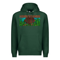 Sports Green western cactus leopard and turquoise custom nametext license plate Premium Hoodie - Artiststas