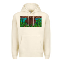 Tofu western cactus leopard and turquoise custom nametext license plate Premium Hoodie - Artiststas