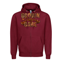 Burgundy Brown sugar babe Zipper Hoodie - RanaPortraitStore