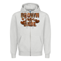 Dove Grey Brown sugar babe Zipper Hoodie - RanaPortraitStore