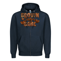 Navy Brown sugar babe Zipper Hoodie - RanaPortraitStore