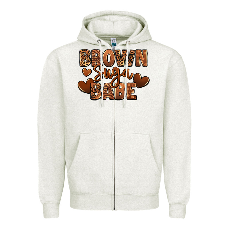 Brown Sugar Babe Zipper Hoodie by RanaPortraitStore | Teevron