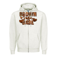 Oatmeal Heather Brown sugar babe Zipper Hoodie - RanaPortraitStore